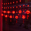 新年大红灯笼装饰灯，家用过年布置春节led彩灯，闪灯串灯户外窗帘灯