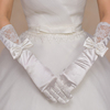新娘婚纱手套长款包指2021秋冬季礼服旗袍有指白色韩式结婚