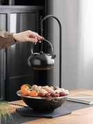 围炉煮茶电陶炉室内家用电围炉茶具，套装黑白茶，专用陶瓷玻璃煮茶壶