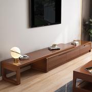 可伸缩实木电视柜现代简约三抽屉经济型地柜茶几组合客厅全套家具