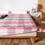 家用全棉色织水洗棉夹棉床笠1.8米床垫保护套纯棉可机洗床罩