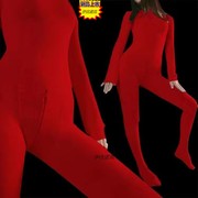 秋冬加强版大红色长袖长裤连体塑身衣塑形美体全身开档男女款保暖