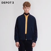 DEPOT3 男装外套 原创设计品牌 飞行员棒球领同色拼接工装外套