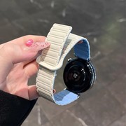 适用三星Galaxy watch7/FE/5Pro智能手表带6/4 Classic 46mm硅胶磁吸回环active2运动s3/s2女Samsung快拆腕带