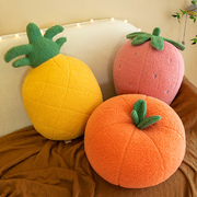 超软水果抱枕菠萝草莓橘子毛绒，玩具布娃娃玩偶床上睡觉儿童节礼物