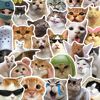 150张搞怪猫咪表情贴纸可爱沙雕手机壳笔记本装饰防水贴纸diy