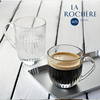 法国LA ROCHERE简约竖纹茶杯Ouessant法式带柄马克杯玻璃长饮水杯