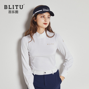 2023韩版高尔夫服装女生长袖t恤秋冬季时尚加薄绒，打底衫百搭衣服