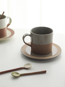 日本进口ANGLE陶瓷马克杯美浓烧复古简约水杯咖啡杯点心盘手工制