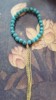 藏式民族风优化绿松石佛珠手串单圈手链天然黄玛瑙(黄玛瑙)手持念珠