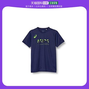 日本直邮asics排球运动短袖，t-shirt男式xl藏青色2051a268
