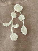 手钩毛线花朵针织毛衣配件，装饰手工编织花，辅料胸花饰品套件22cm