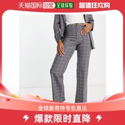 香港直邮潮奢 monki 女士Monki and match 混纺纱小方格裤子(灰色