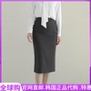高级感黑色半身裙职业女韩国2023秋季高腰包(高腰包)臀西装一步裙