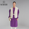 MEDECOO/墨蒂珂冬季复古公主袖100%羊毛针织连衣裙女打底裙子