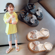 女童凉鞋2-12岁3宝宝公主鞋，2023夏季小女孩4时尚5儿童鞋6学生