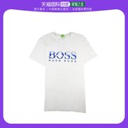 香港直邮HUGO BOSS 男士白色刺绣徽标T恤 TEE7-50372470-001男T恤