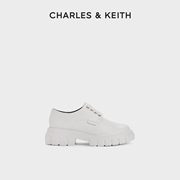 charles&keith24春夏，ck1-70381030英伦风厚底系带，牛津鞋单鞋