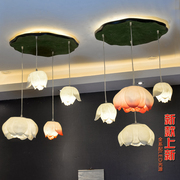 现代新中式吊灯客厅餐厅，过道灯具个性创意，灯饰莲花荷花吊灯