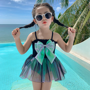 女童泳衣夏季儿童裙式游泳衣，洋气公主3岁女孩女宝宝连体可爱2
