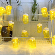 高端led柠檬片装饰灯ins房间卧室彩灯闪灯串酒瓶网红灯摆摊小推。
