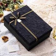礼物盒送男生礼物包装盒，盒生日盒子黑色，情人节定制礼盒空盒子