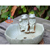 创意复古青蛙多肉花盆花缸喂鸟器花园庭院别墅摆设陶瓷花盆