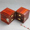 红木折叠式首饰盒实木中式仿古饰品盒红酸枝创意收纳盒复古戒指盒