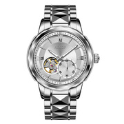 钨钢男表夜光钢带手表机械，镂空全自动瑞士陀飞轮时尚国产腕表