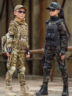 儿童军训迷彩服套装秋季男童，特种兵拓展户外军装，演出服解放军衣服