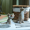 可爱小松鼠摆件创意树脂装饰品办公室桌面精致礼物送男女生情人节
