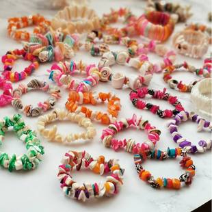 50个品种任意选天然贝壳，海螺手链项链女生手串，海洋小饰品夜市