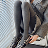 烟灰色连裤袜女秋冬季加厚保暖咖啡色，打底裤韩版竖条纹，显瘦踩脚袜