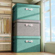 布艺收纳箱家用衣服衣物大容量被子整理盒搬家可折叠超大储物箱子