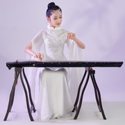 女大童古筝演出服中国风高端民乐，演奏礼服儿童，合唱裙比赛表演服装