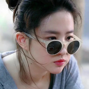 刘亦菲同款圆框墨镜偏光高级感夏季太阳镜女防紫外线，小脸超轻眼镜