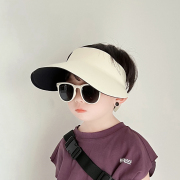 超轻儿童遮阳防晒帽夏季运动空顶男童帽子户外防紫外线女童太阳帽