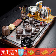 瓷牌茗茶具（cipaimingteaset）功夫茶具茶盘实木家用整套四合一