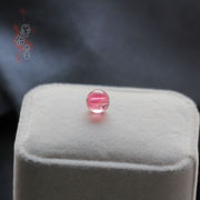 天然水蜜桃粉碧玺，8mm单珠散珠，玻璃体手链配珠