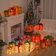 圣诞主题摆件圣诞，灯礼盒三件套圣诞节产品生日，聚会装饰道具
