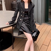 欧美复古名媛气质显瘦小众设计高级感时尚休闲香港风法式西装外套
