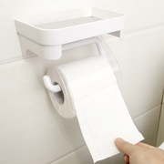 纸巾架卫生间塑料卷纸筒架手机置物架强力免打孔浴室厕所防水创意