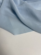g06夏季浅蓝色素色雪纺，皱布头柔软垂坠透气连衣裙，上衣汉服diy面料