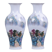 高档景德镇陶瓷器青花瓷花瓶，插花大号富贵竹，新中式客厅家居装饰品