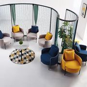 北欧布艺沙发单人沙发小户型沙发洽谈沙发简约现代办公会客沙发椅