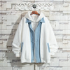BTMG白糖玫瑰24设计感假两件华夫格翻领外套男白色简约韩版夹克潮