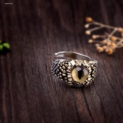 时尚流行戒指s925银复古简单小众，设计感创意眼睛时尚个性