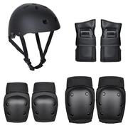 dbh滑板儿童头盔成人护具，套装轮滑专业护肘护膝车青少年护掌板件6