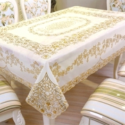 极速PVC烫金桌布长方形隔热桌布欧式餐桌垫茶几垫防水防油免洗防