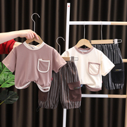 男童短袖套装2夏装3超萌儿童装0-1岁宝宝8个月婴儿衣服夏季洋气潮
